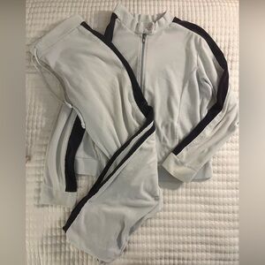Light Blue and Navy Velour Track Suit